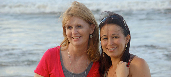 Julie Patterson with her sponsored child